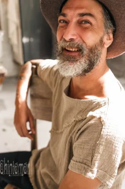 Raw Cotton T-shirt / Sage Green