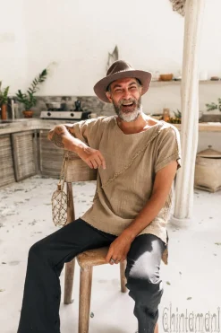 Raw Cotton T-shirt / Sage Green