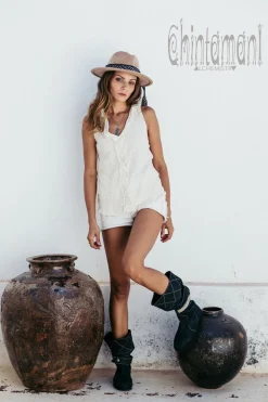 Raw Cotton V Top / Off White