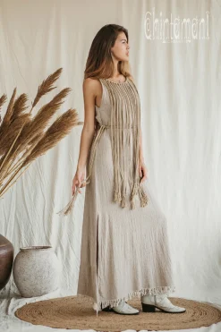 Rope Collar Dress / Beige