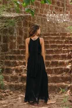 Rope Collar Dress / Black