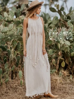 Rope Collar Dress / Off White