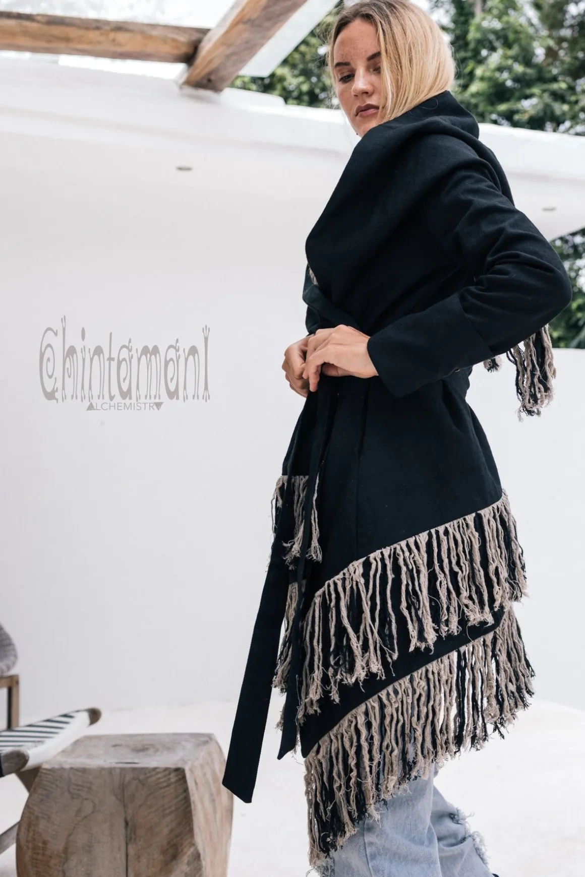 Shamanic Canvas Jacket / Black