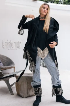 Shamanic Canvas Jacket / Black