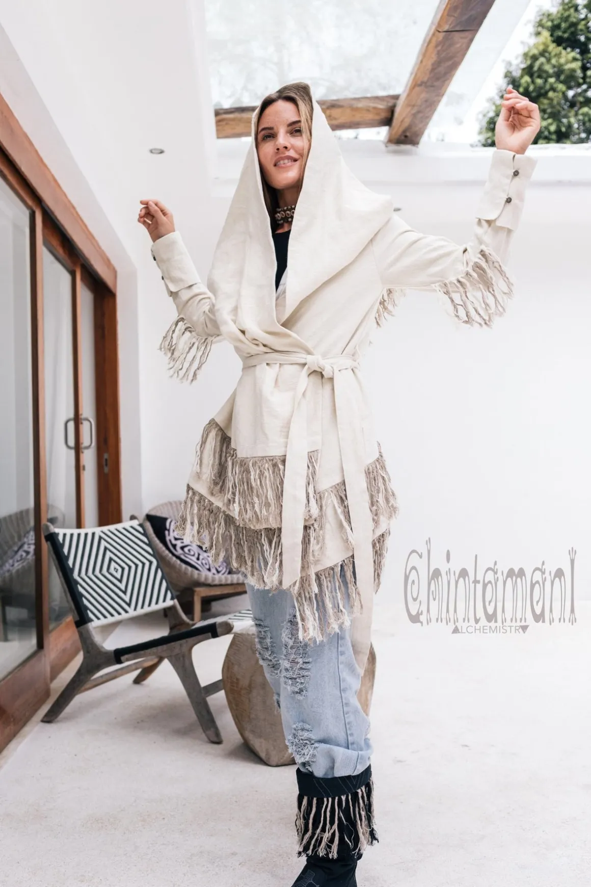 Shamanic Canvas Jacket / Cream