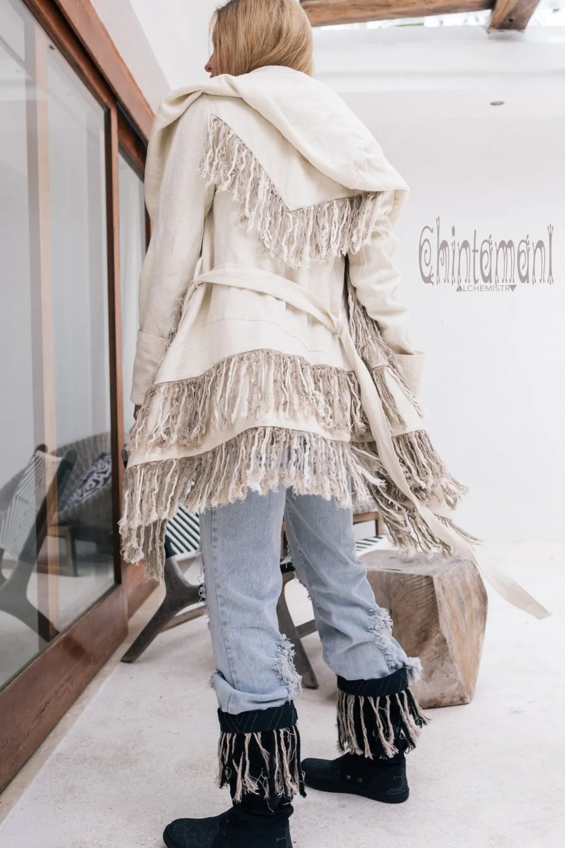 Shamanic Canvas Jacket / Cream