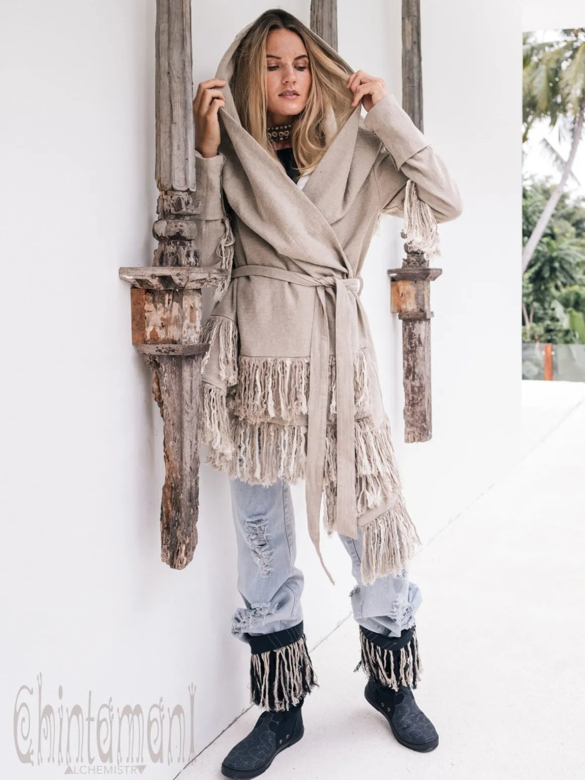 Shamanic Canvas Jacket / Gray