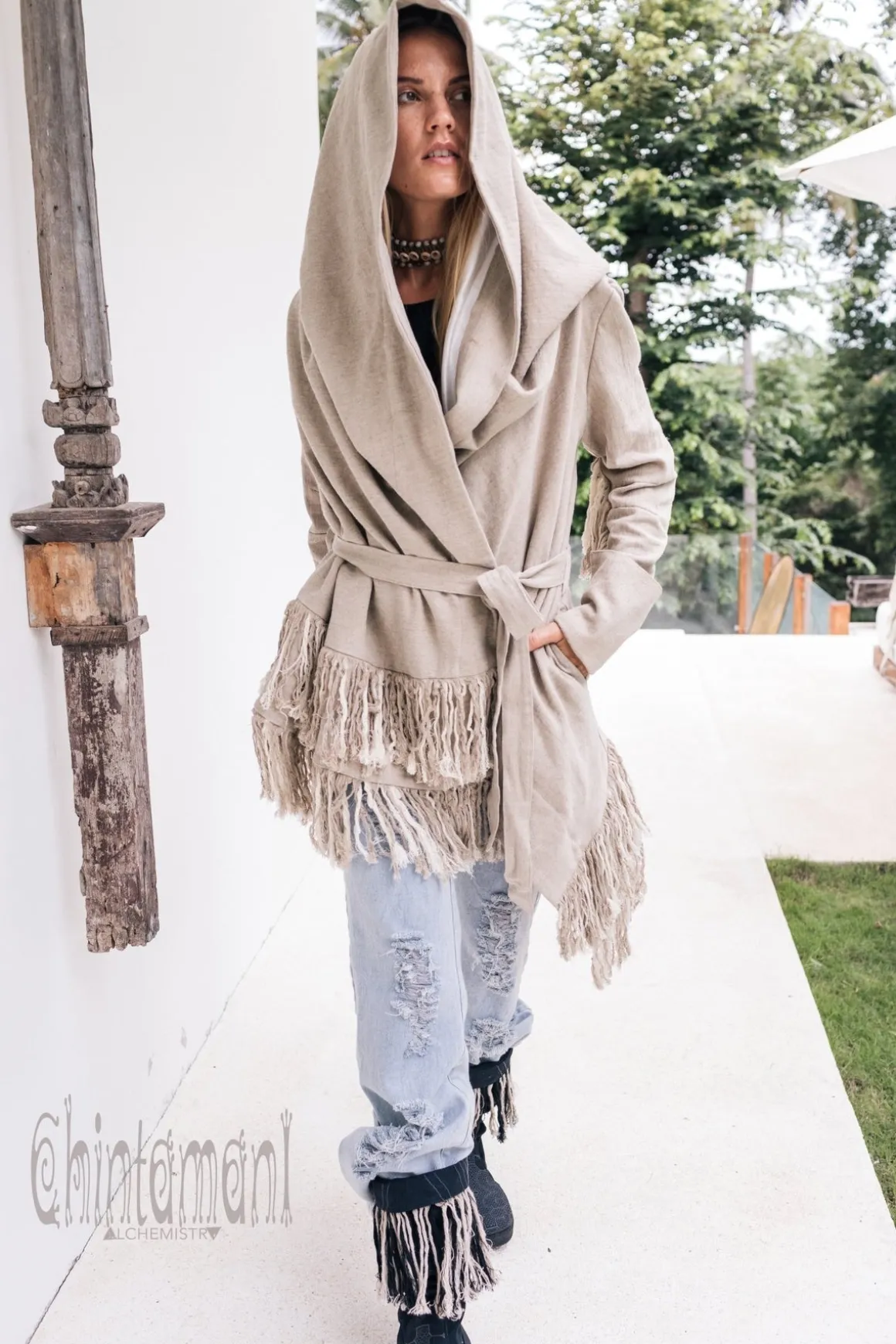 Shamanic Canvas Jacket / Gray