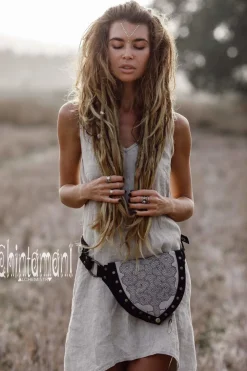 Shipibo Waist Bag / Black & Grey