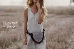 Shipibo Waist Bag / Black & Grey