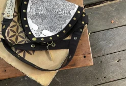 Shipibo Waist Bag / Black & Grey