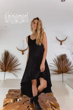 Silk Maxi Dress / Black