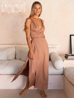 Sleeveless Wrap Dress / Dusty Pink