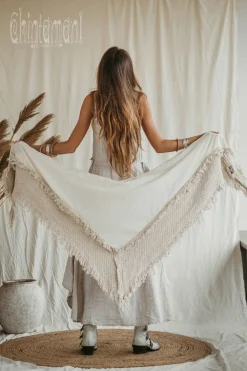 Triangle Cotton Scarf / Off White