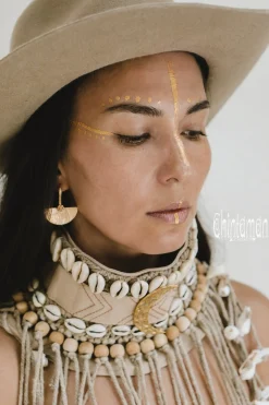 Tribal Collar Necklace / Beige