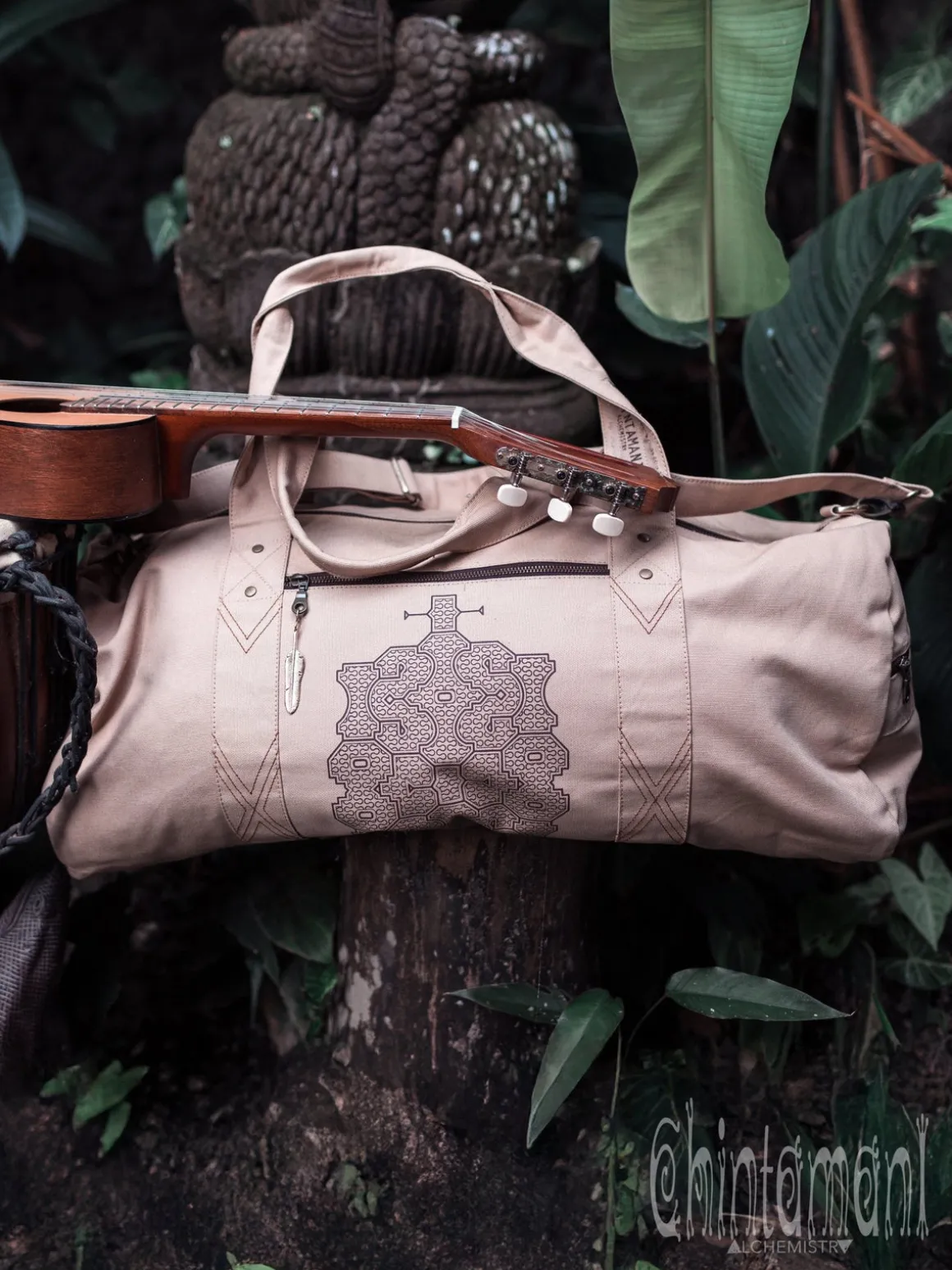 Tribal Duffle Bag / Beige