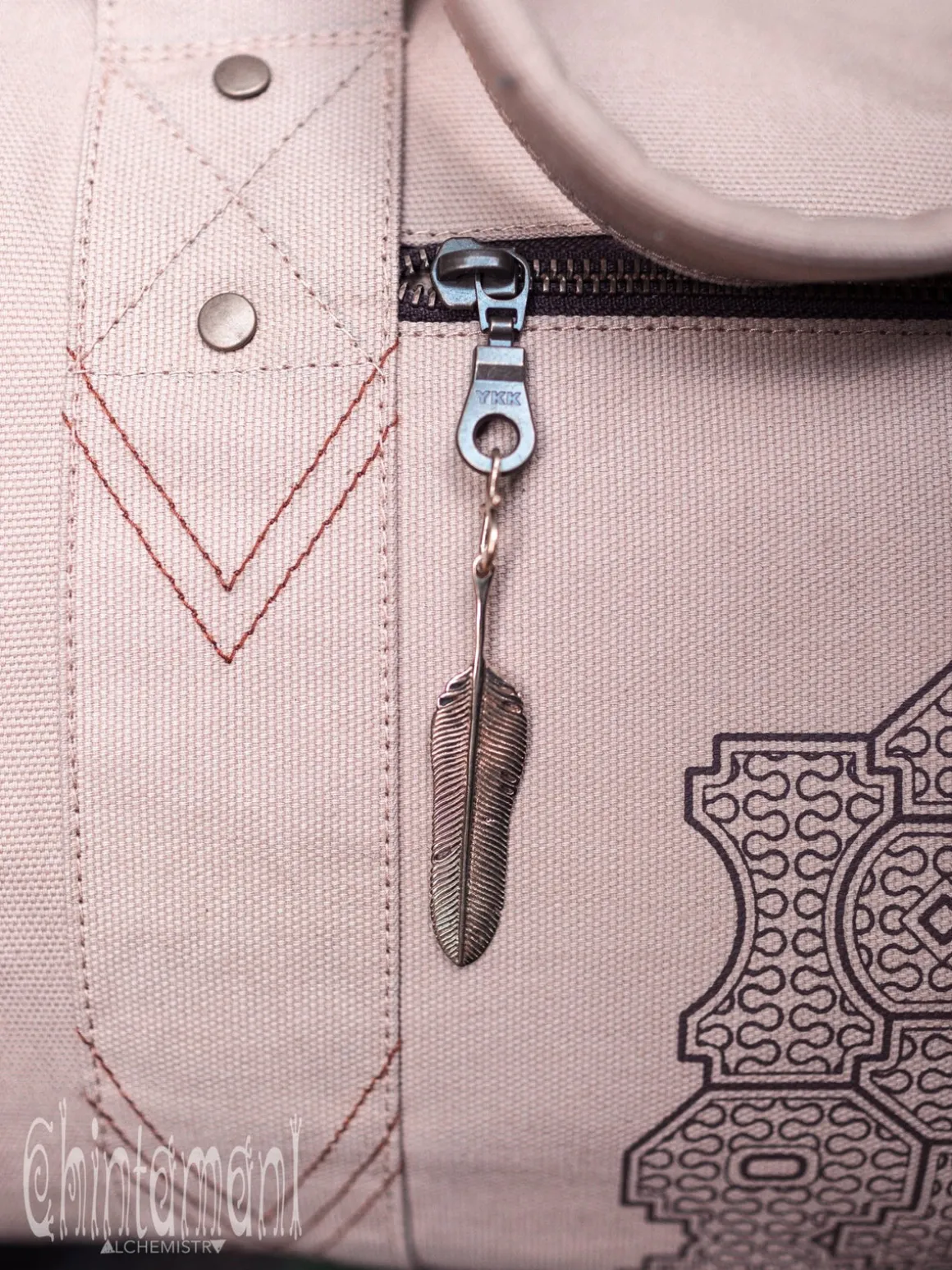 Tribal Duffle Bag / Beige