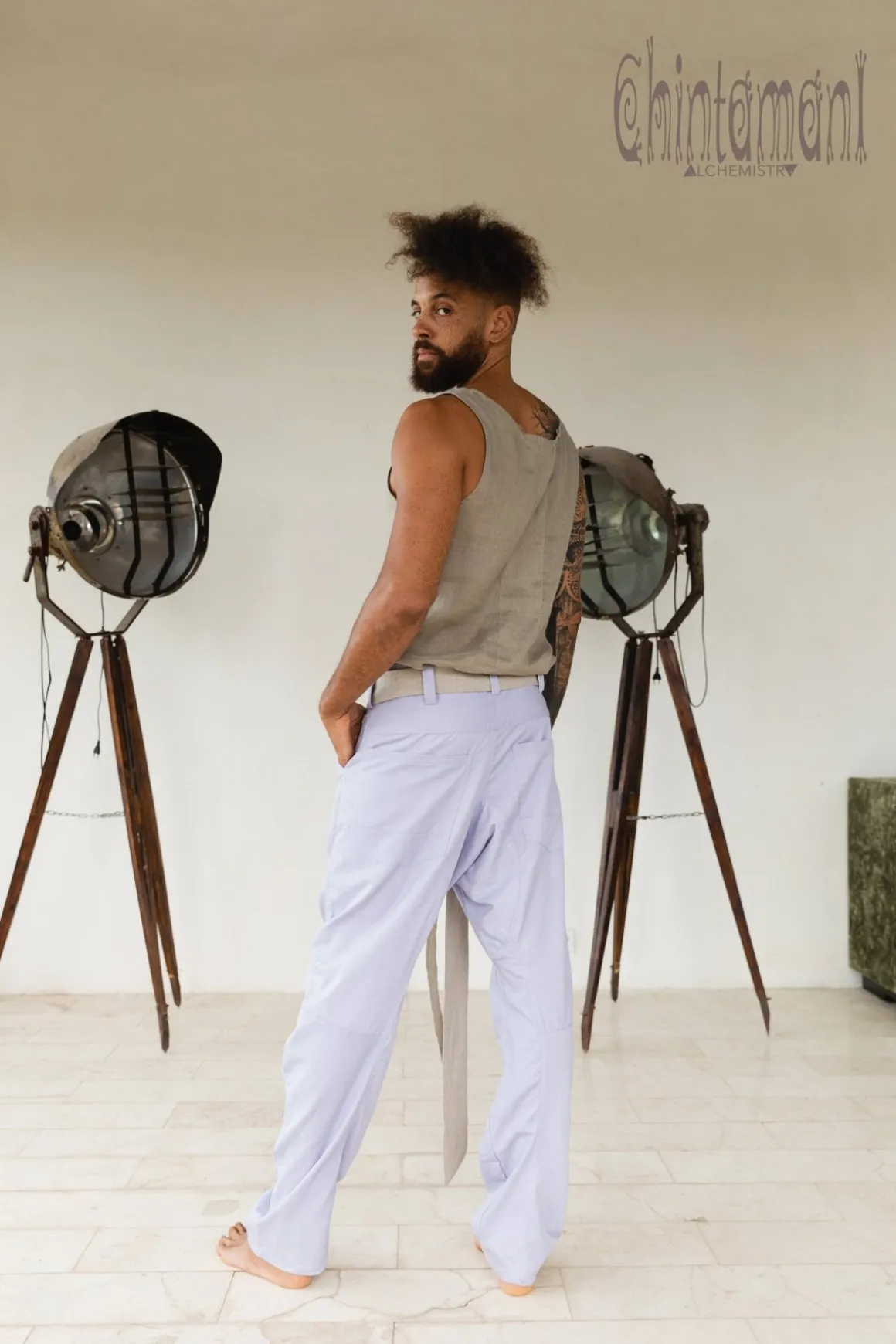 Twill Long Pants / Light Blue