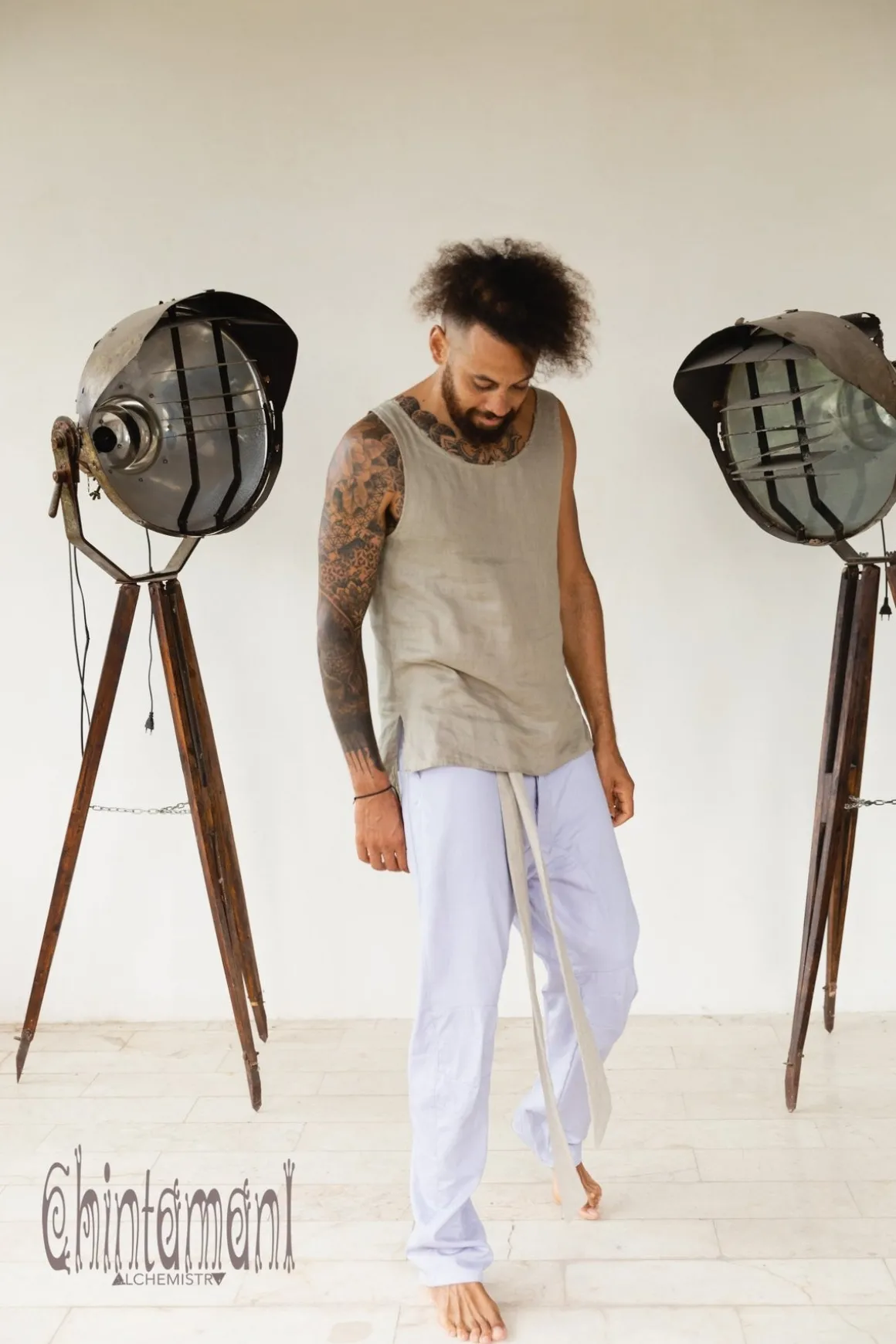 Twill Long Pants / Light Blue