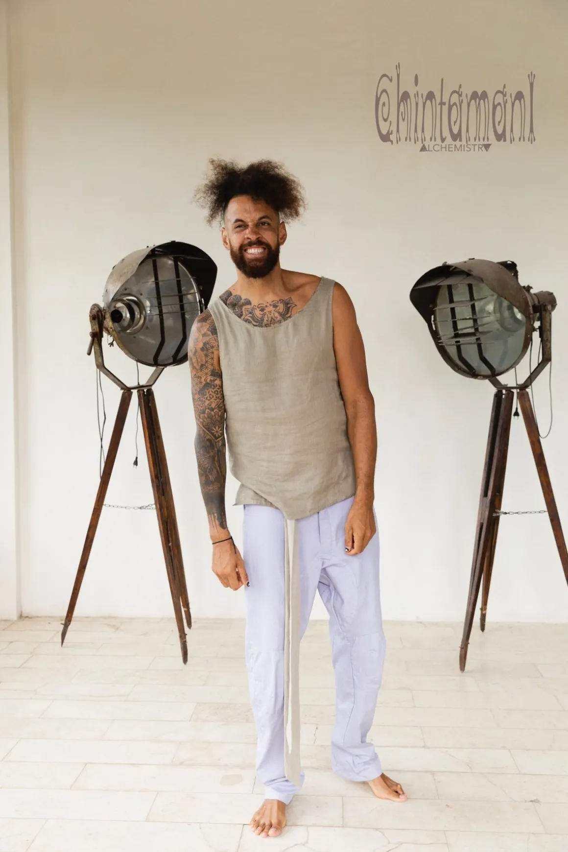 Twill Long Pants / Light Blue