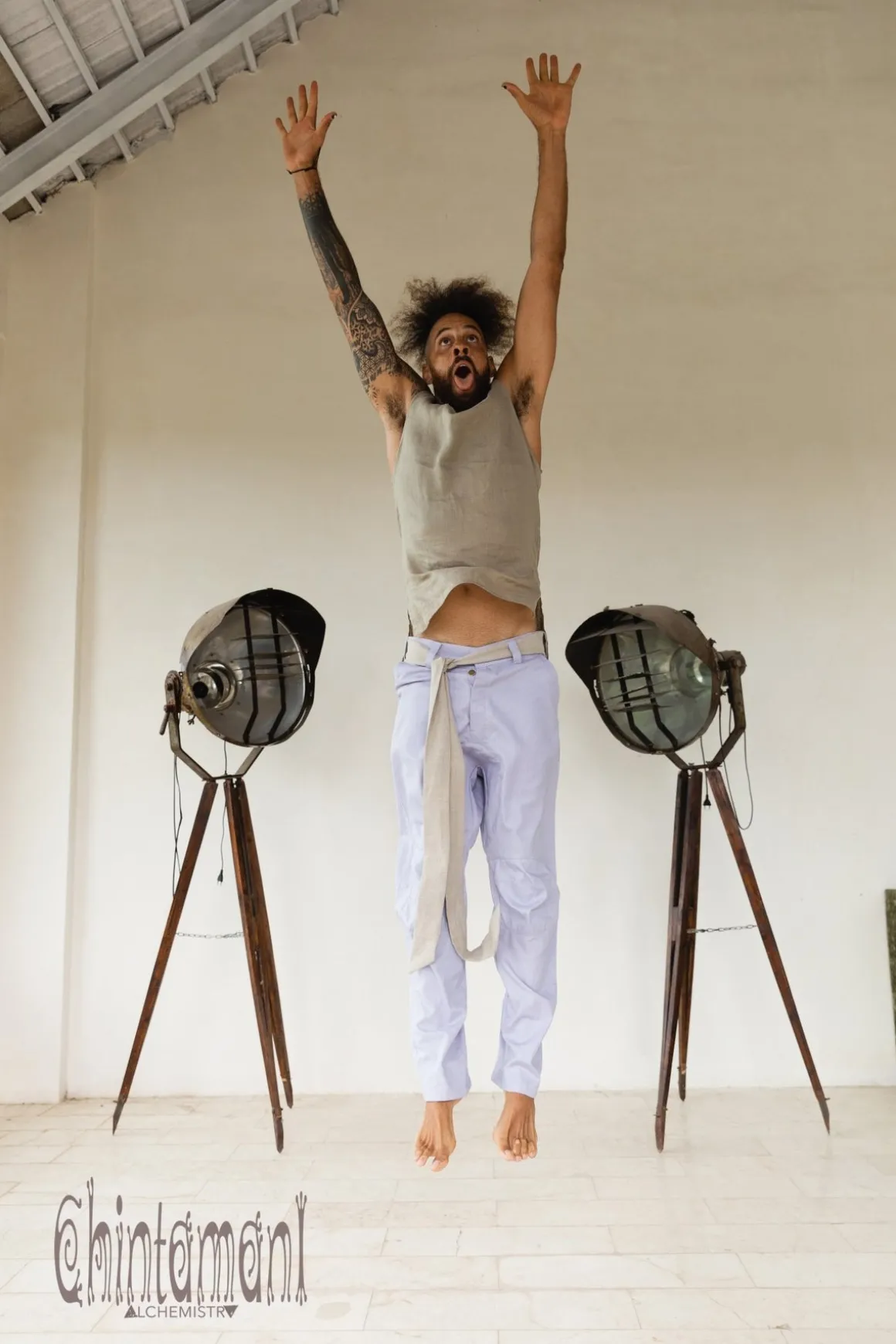 Twill Long Pants / Light Blue