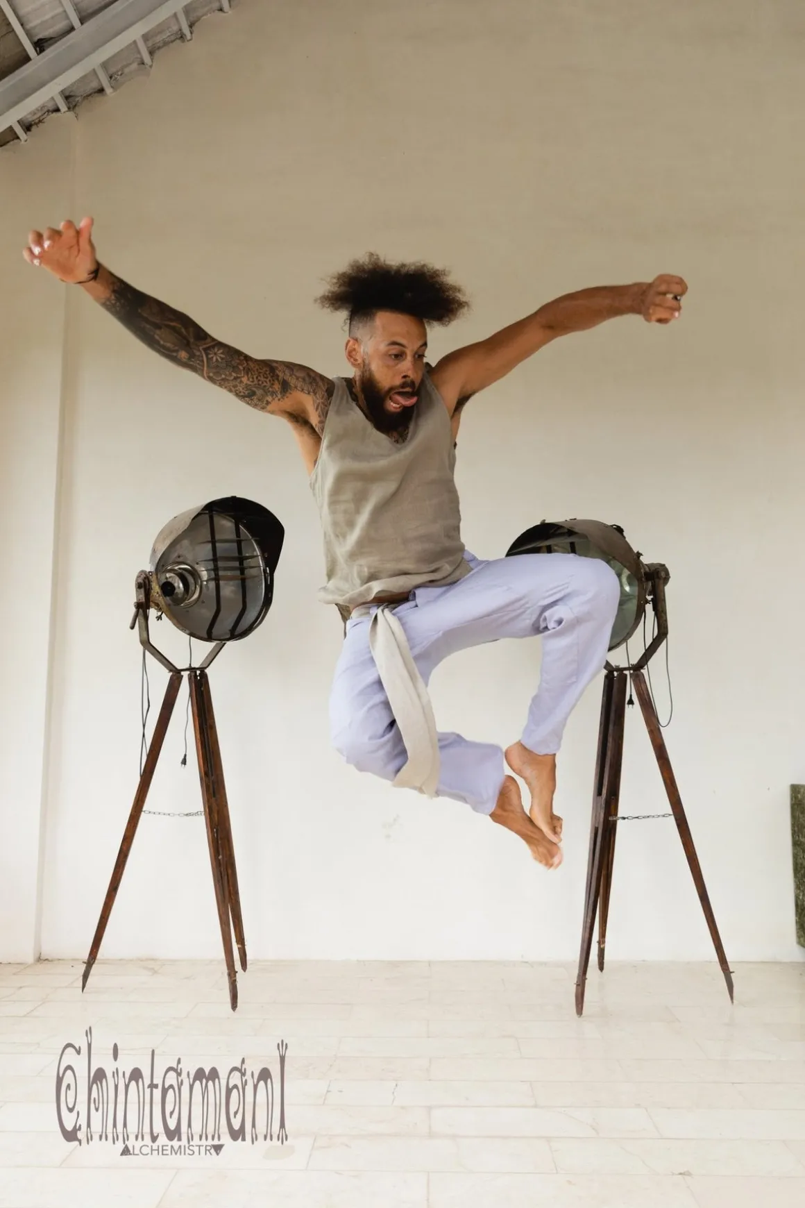 Twill Long Pants / Light Blue