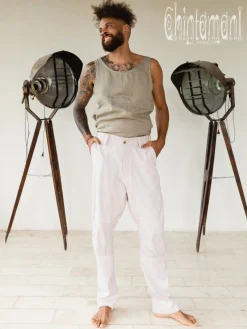 Twill Long Pants / Light Gray