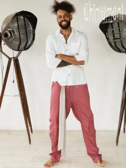 Twill Long Pants / Raspberry Pink