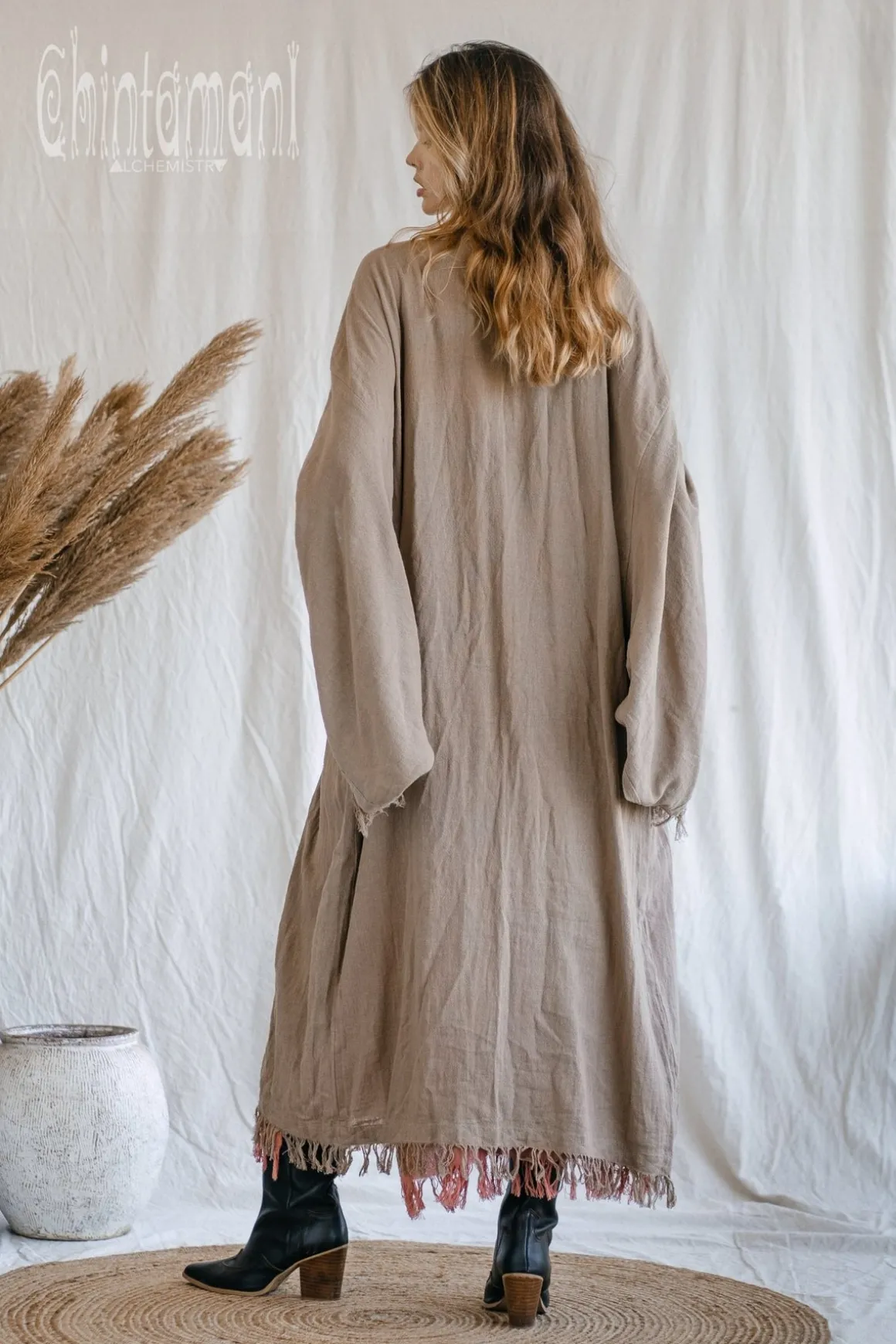 Wide Sleeve Kimono / Coffee