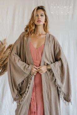 Wide Sleeve Kimono / Coffee