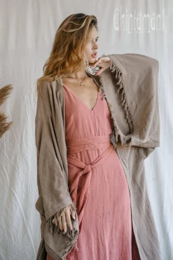 Wide Sleeve Kimono / Coffee
