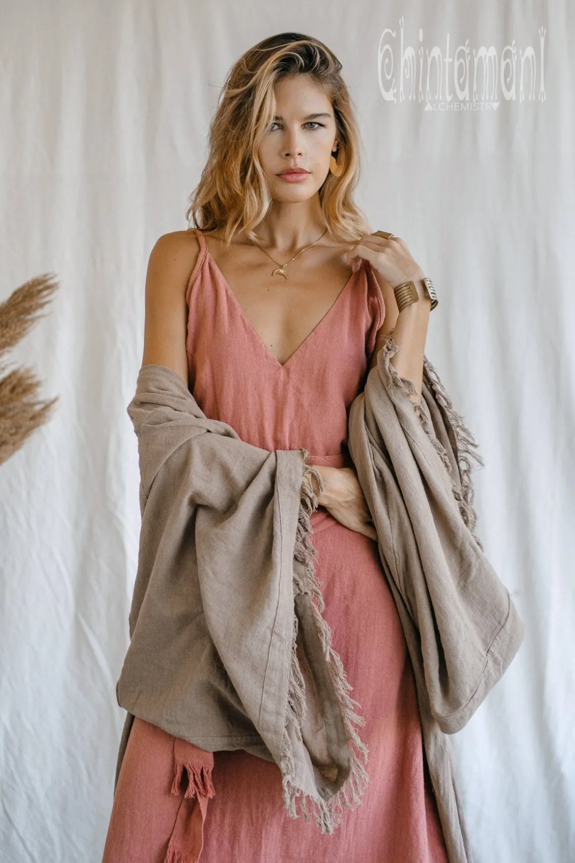 Wide Sleeve Kimono / Coffee