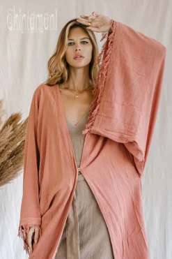 Wide Sleeve Kimono / Soft Pink