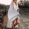 Wide Sleeve Kimono / Striped