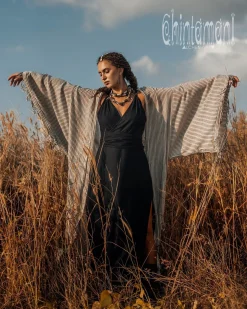 Wide Sleeve Kimono / Striped