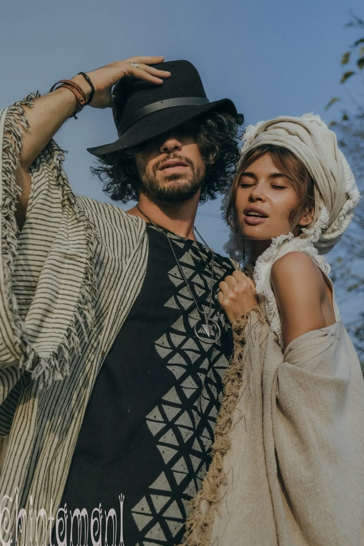 Wide Sleeve Kimono / Striped