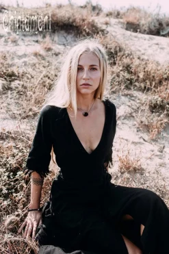 Wrap Boho Dress / Black