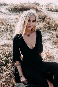 Wrap Boho Dress / Black