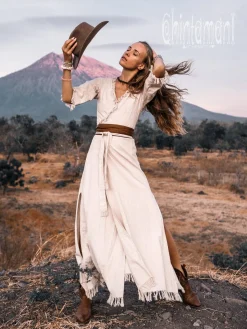 Wrap Boho Dress / Off White