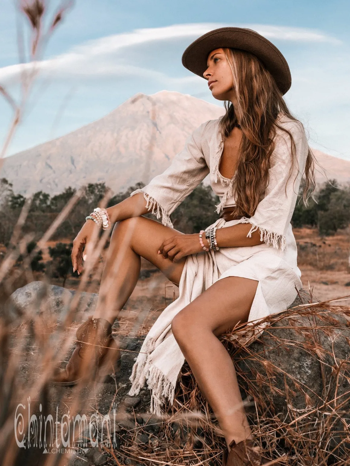 Wrap Boho Dress / Off White